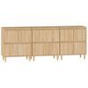 vidaXL Buffets 3 pcs ch&ecirc;ne sonoma 60x35x70 cm bois d'ing&eacute;nierie
