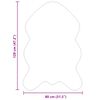 vidaXL Tapis en Fourrure Synth&eacute;tique de Lapin Olite Noir 80 x 120 cm
