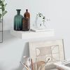 vidaXL &Eacute;tag&egrave;re murale flottante Blanc brillant 23x23,5x3,8 cm MDF