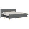 vidaXL Cadre de lit Gris fonc&eacute; 200 x 200 cm Polyester