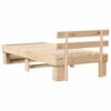 vidaXL Cadre de lit avec t&ecirc;te de lit Marron 75 x 190 cm Pin massif