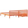 vidaXL Cadre de lit sans matelas cire marron 200x200cm bois pin massif
