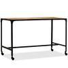 vidaXL Table &agrave; manger Bois de manguier et acier 120x60x76 cm