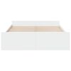 vidaXL Cadre de lit avec tiroirs sans matelas blanc 160x200 cm