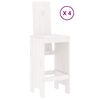 vidaXL Ensemble de bar de jardin 5 pcs blanc bois massif de pin