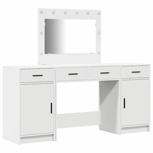 vidaXL Table de Toilette 3 pc Blanc 78,5 x 41 x 135 cm