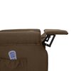 vidaXL Fauteuil de massage inclinable Marron Tissu