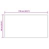 vidaXL Tapis en fausse Tafalla Cr&egrave;me 60 x 110 cm Polyester