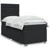 vidaXL Sommier &agrave; lattes de lit avec matelas Noir 90x190 cm Similicuir