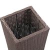 vidaXL Lit sur&eacute;lev&eacute; de jardin 30x30x80 cm R&eacute;sine Tress&eacute;e Marron
