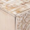 vidaXL Meuble TV Blanc 105 x 33,5 x 46 cm Bois de mangue massif