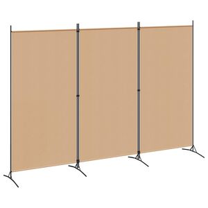 vidaXL Paravent &agrave; 3 panneaux Beige 260 x 180 cm Tissu