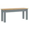vidaXL Banc à manger Panama gris 105x30x45 cm bois massif de pin