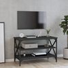 vidaXL Meuble TV Noir 80x40x50 cm Bois d'ing&eacute;nierie