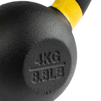 Wonder Core Kettlebell de force revêtu 4 kg Noir et jaune