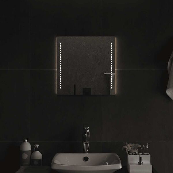 vidaXL Miroir de salle de bain &agrave; LED 40x40 cm