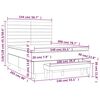 vidaXL Sommier &agrave; lattes de lit avec matelas Taupe 140x200 cm Tissu