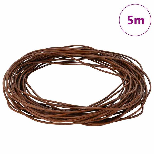 vidaXL Corde en Cuir Marron Clair &Oslash;1,5 mm x 5 m Cuir