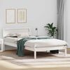 vidaXL Cadre de lit avec t&ecirc;te de lit Blanc 75 x 190 cm Pin massif