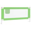 vidaXL Barri&egrave;re de s&eacute;curit&eacute; de lit d'enfant Vert 180x25 cm Tissu