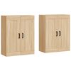 vidaXL Armoires murales 2 pcs ch&ecirc;ne sonoma bois d'ing&eacute;nierie
