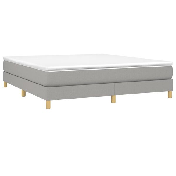 vidaXL Cadre de lit gris clair 180x200 cm tissu