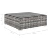 vidaXL Salon de jardin 9 pcs avec coussins R&eacute;sine tress&eacute;e Gris