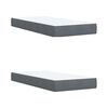 vidaXL Sommier &agrave; lattes de lit et matelas Gris fonc&eacute; 200x200cm Velours