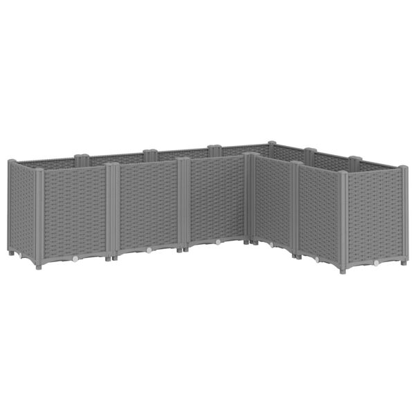 vidaXL Jardini&egrave;re gris clair 160x120x53 cm polypropyl&egrave;ne