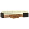 vidaXL Ensemble de canap&eacute;s d'ext&eacute;rieur 6 pc Naturel et Cr&egrave;me Polyester
