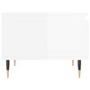 vidaXL Tables basses 2 pcs blanc brillant 50x46x35cm bois d'ingénierie