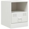 vidaXL Table de chevet blanc 34,5x39x44 cm acier