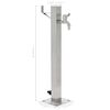 vidaXL Colonne à eau de jardin carrée Acier inoxydable 65 cm