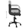 vidaXL Chaise pivotante de salle &agrave; manger Noir Velours
