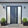 vidaXL Jardini&egrave;res 2 pcs noir 40x40x40 cm acier
