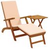 vidaXL Chaise longue inclinable et pliable 2 pcs Beige
