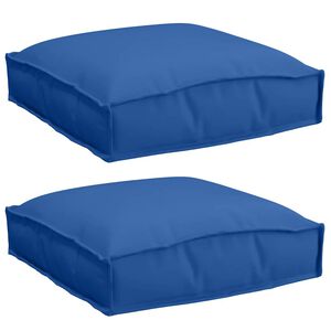 vidaXL Coussin 2 pcs Bleu royal 40 x 40 x 8 cm Tissu Oxford