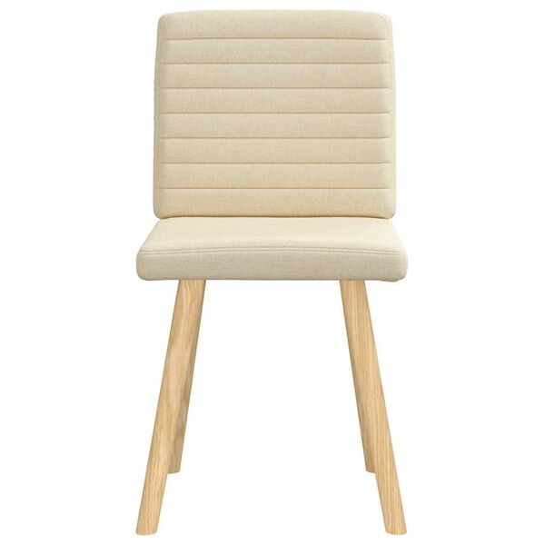 vidaXL Chaises à manger lot de 2 crème tissu