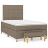 vidaXL Sommier &agrave; lattes de lit avec matelas Taupe 120x200 cm Tissu
