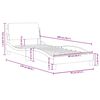 vidaXL Cadre de lit avec t&ecirc;te de lit Dover cr&egrave;me 90x200cm tissu
