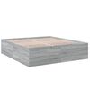 vidaXL Cadre de lit sans matelas sonoma gris 200x200 cm