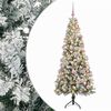 vidaXL Sapin de No&euml;l artificiel avec boules 180 cm 300 LED Blanc chaud