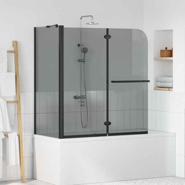 vidaXL Enceinte de Douche Pliable en Deux Transparent Fonc&eacute;