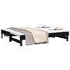 vidaXL Lit coulissant sans matelas noir 2x(90x190) cm