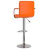 vidaXL Tabourets de bar lot de 2 orange similicuir
