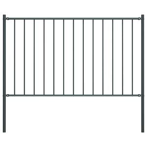 vidaXL Panneau de cl&ocirc;ture Woerden avec poteaux en acier 1,7&nbsp;x&nbsp;0,75&nbsp;m anthracite