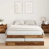 vidaXL Cadre de lit avec rangement avec tiroir Bois Ancien 140 cm