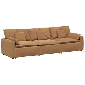 vidaXL Canap&eacute; modulable avec coussins beige