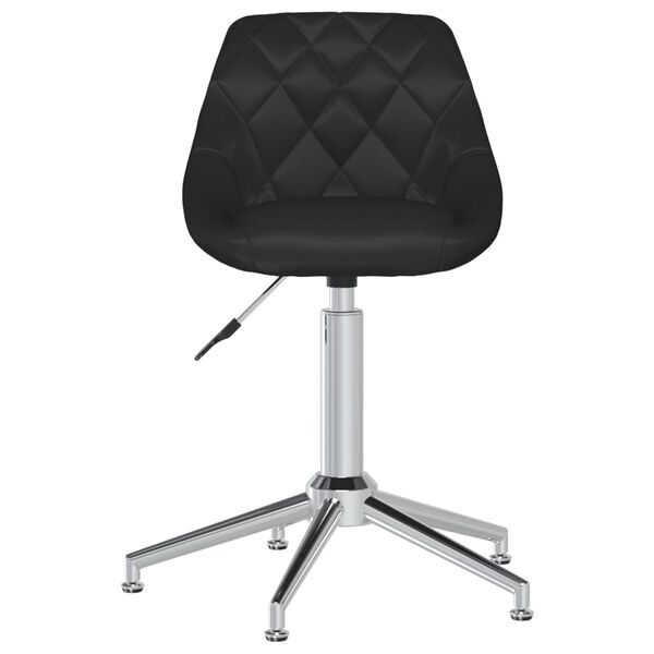vidaXL Chaises pivotantes &agrave; manger lot de 4 noir similicuir