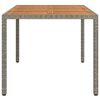 vidaXL Table de jardin pour repas Gris 150 x 90 x 75 cm polyrotin